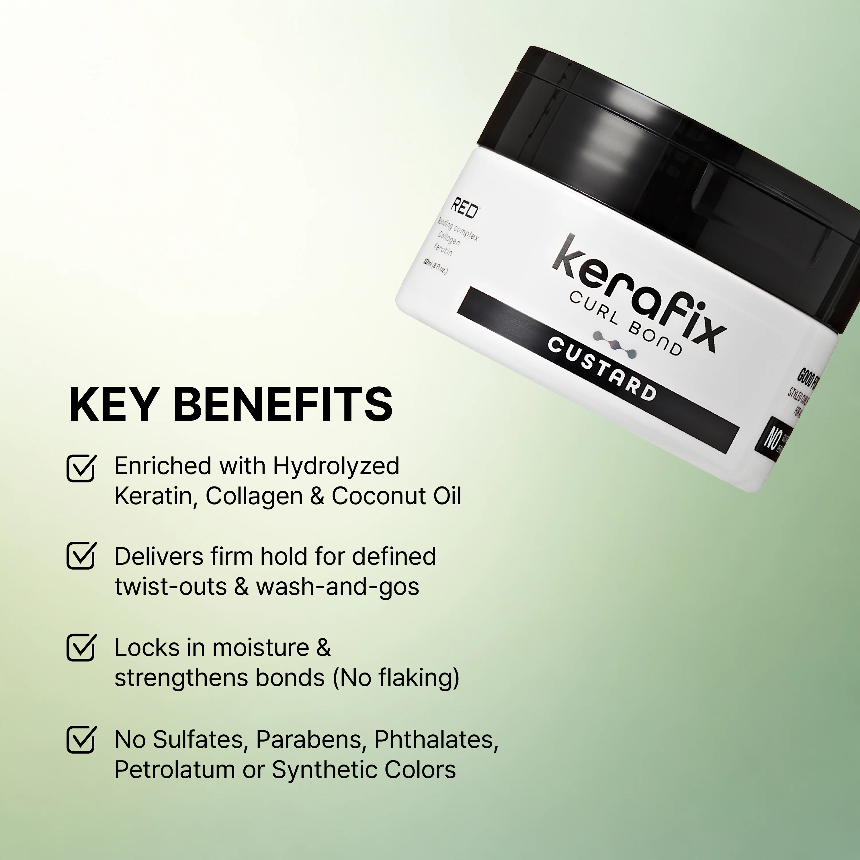 RED by Kiss Kerafix Curl Bond Collection - Anti-Frizz Bond Repair Hair Styling & Essential Prep for All Curl Types (2A-4C), with Keratin & Coconut Oil - Image 11