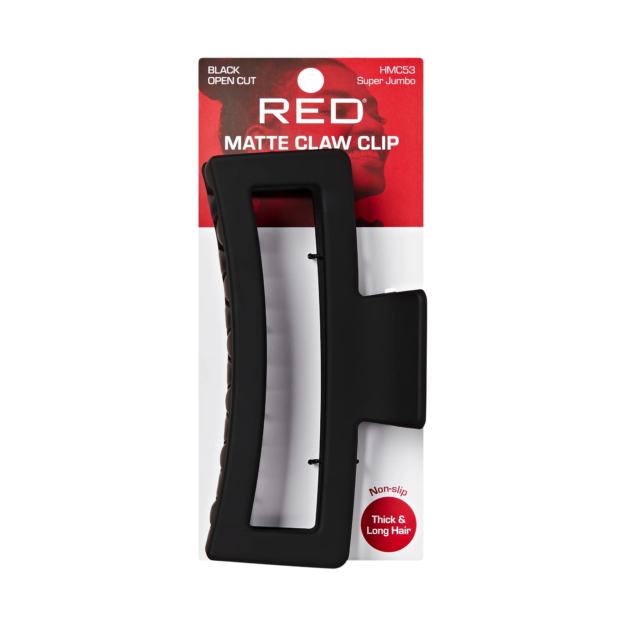 Red by Kiss Super Jumbo Matte Hair Claw Clip - Snag-Free Grip for Thick & Long Hair - Image 5