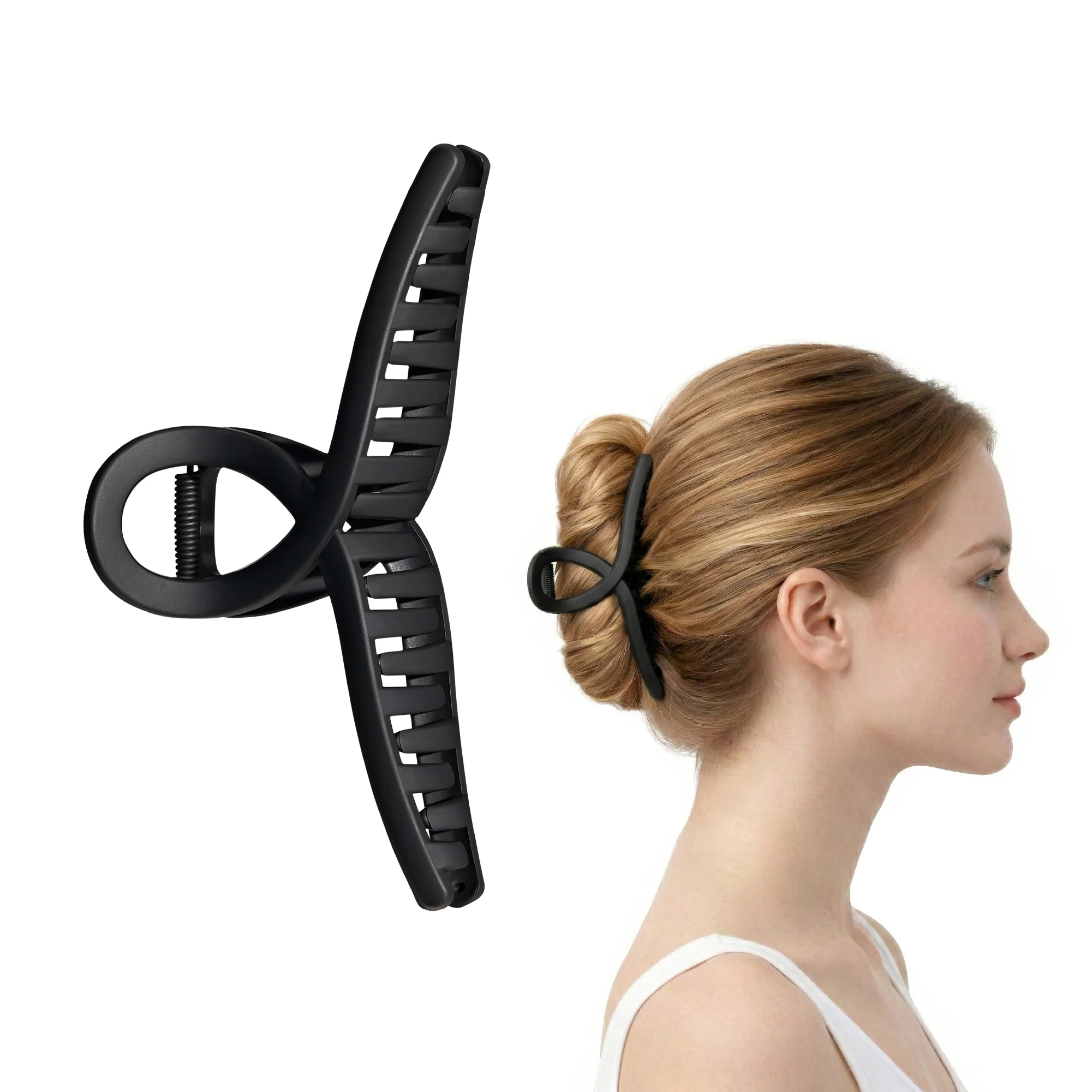 Red by Kiss Super Jumbo Matte Hair Claw Clip - Snag-Free Grip for Thick & Long Hair - Image 8