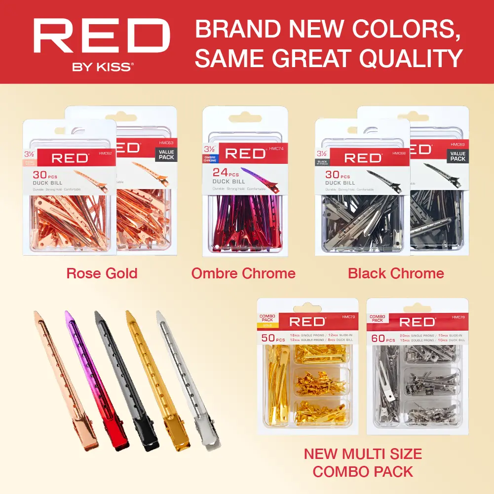 RED by KISS Metal Hair Sectioning Clip Combo - Image 5
