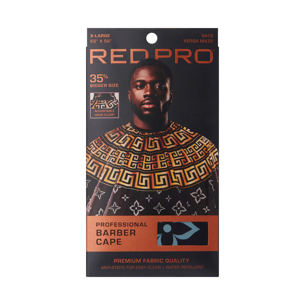Red Pro Professional Barber Cape – Extra Large, Water-Resistant & Anti-Static - Image 11