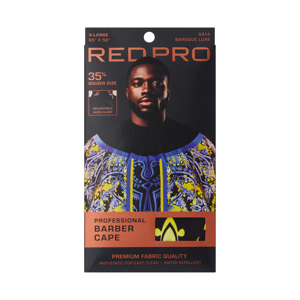 Red Pro Professional Barber Cape – Extra Large, Water-Resistant & Anti-Static - Image 17