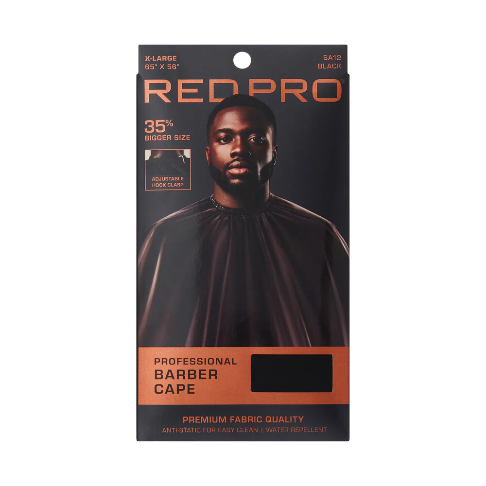 Red Pro Professional Barber Cape – Extra Large, Water-Resistant & Anti-Static - Image 5