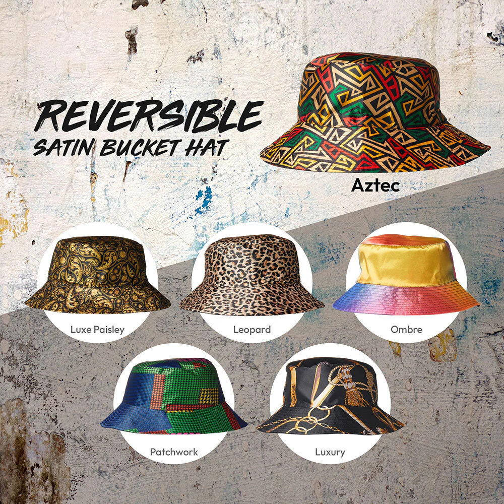 RED by KISS Reversible Satin Bucket Hat - Aztec - Image 5