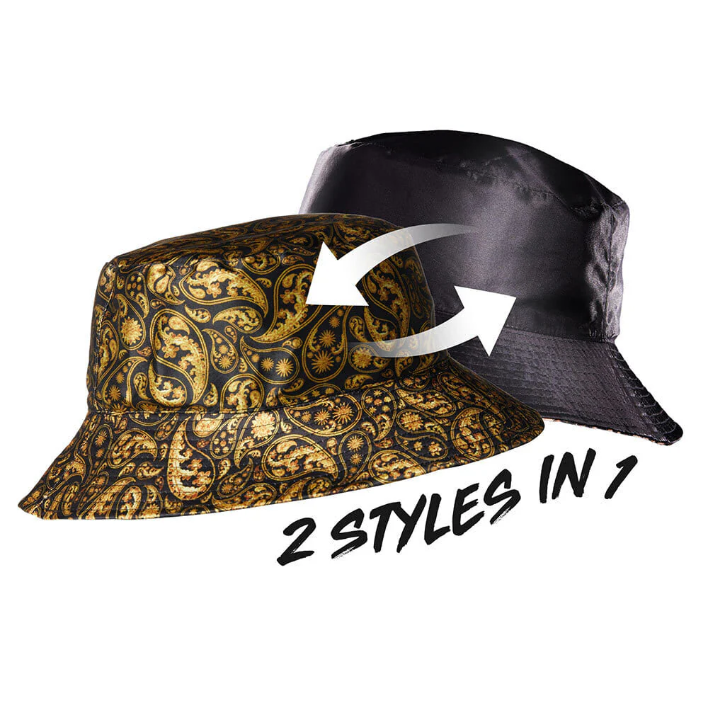 RED by KISS Reversible Satin Bucket Hat - Luxe Paisley - Image 3