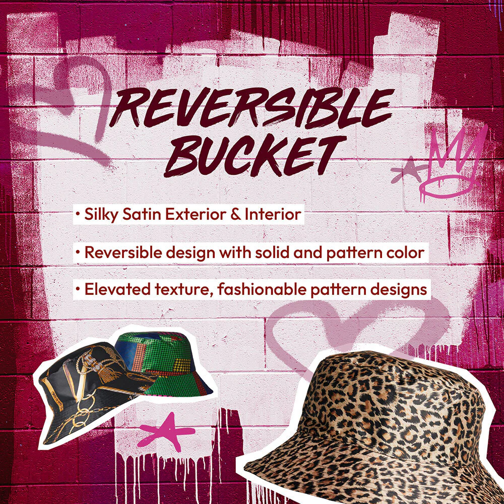 RED by KISS Reversible Satin Bucket Hat - Ombre - Image 2