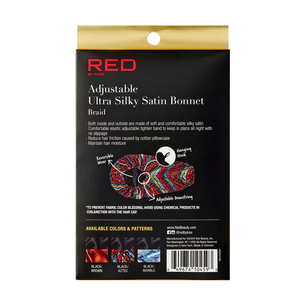 RED by KISS Reversible Silky Satin Adjustable Bonnet - Image 35