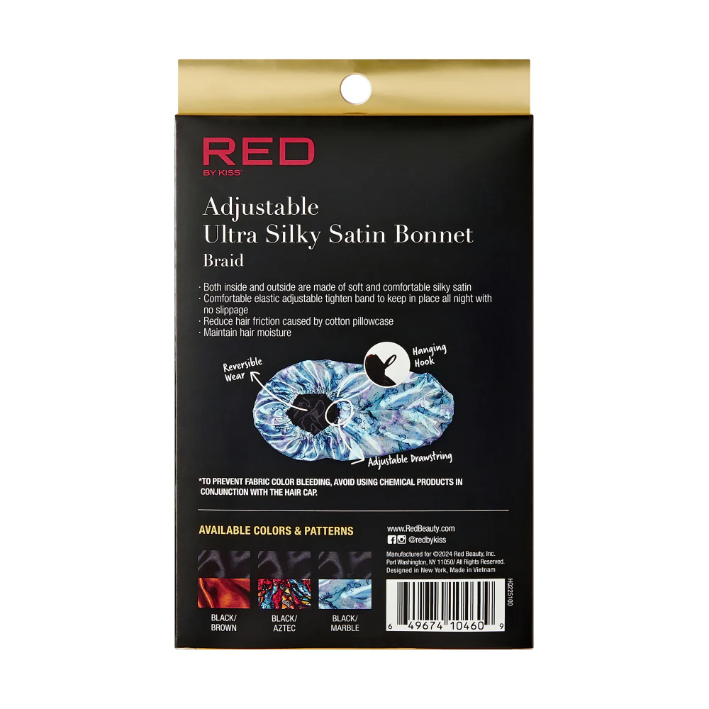 RED by KISS Reversible Silky Satin Adjustable Bonnet - Image 36