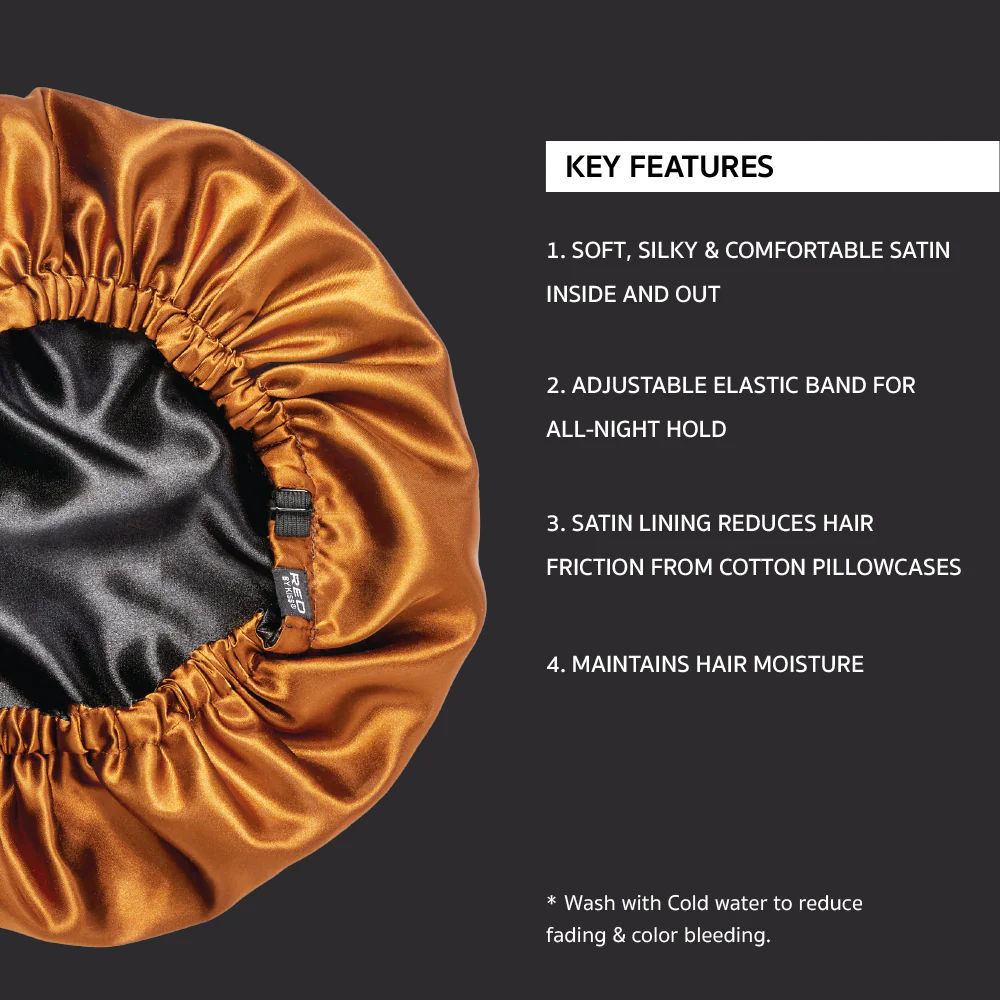 RED by KISS Reversible Silky Satin Adjustable Bonnet - Image 40