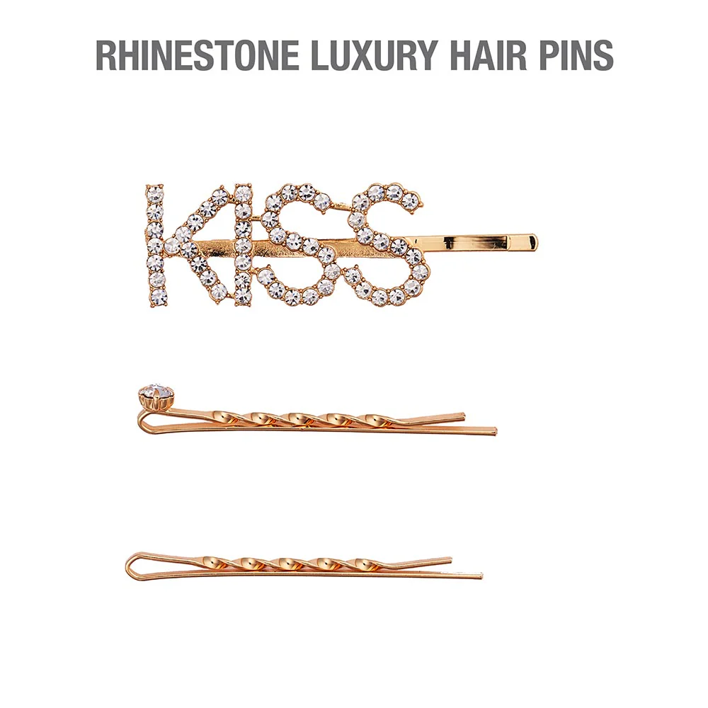 RED by KISS Rhinestone Bob Pin (3pcs) - Image 2