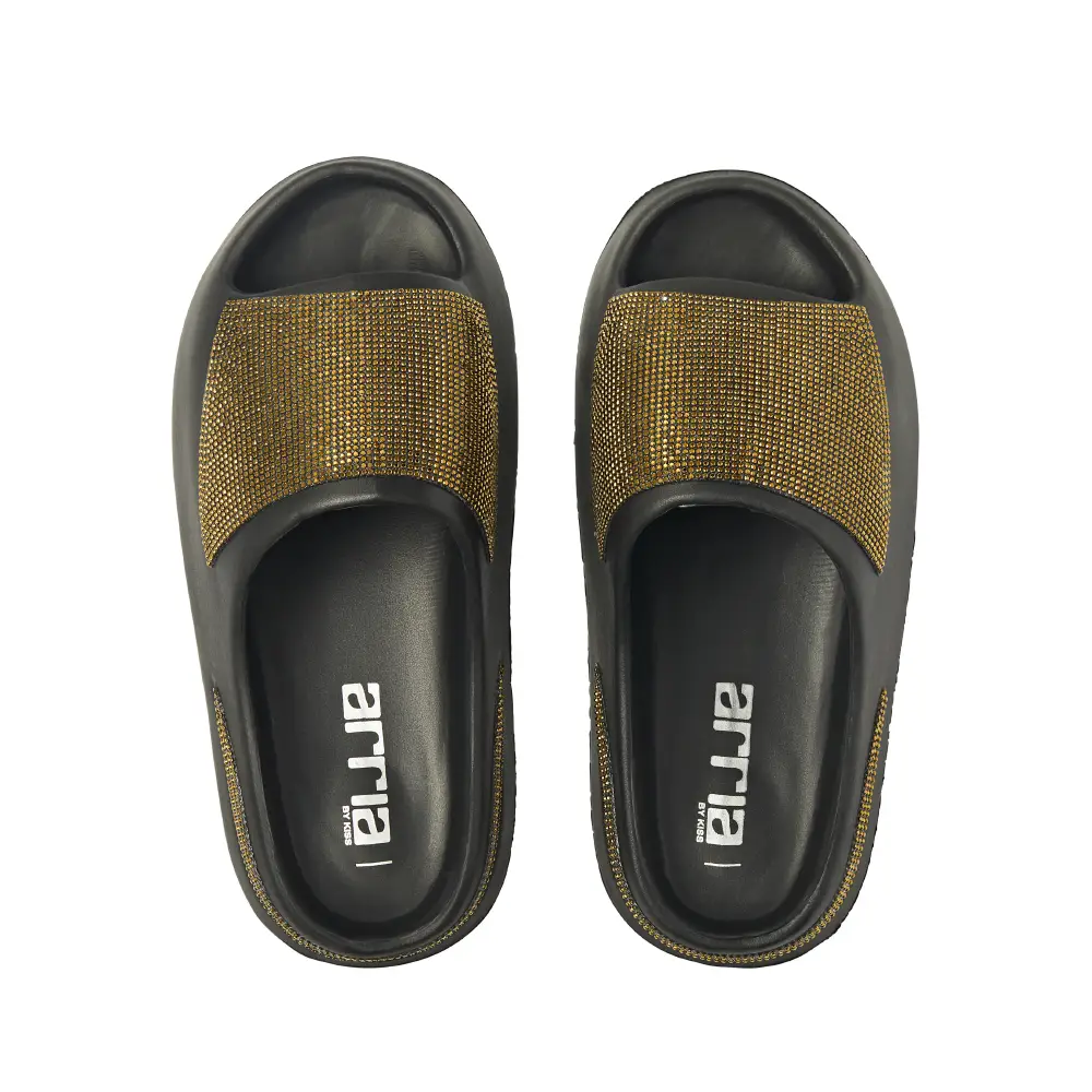 Arria Rhinestone Glitter Cloud Slippers – Open Toe Slides for Women & Men - Image 10