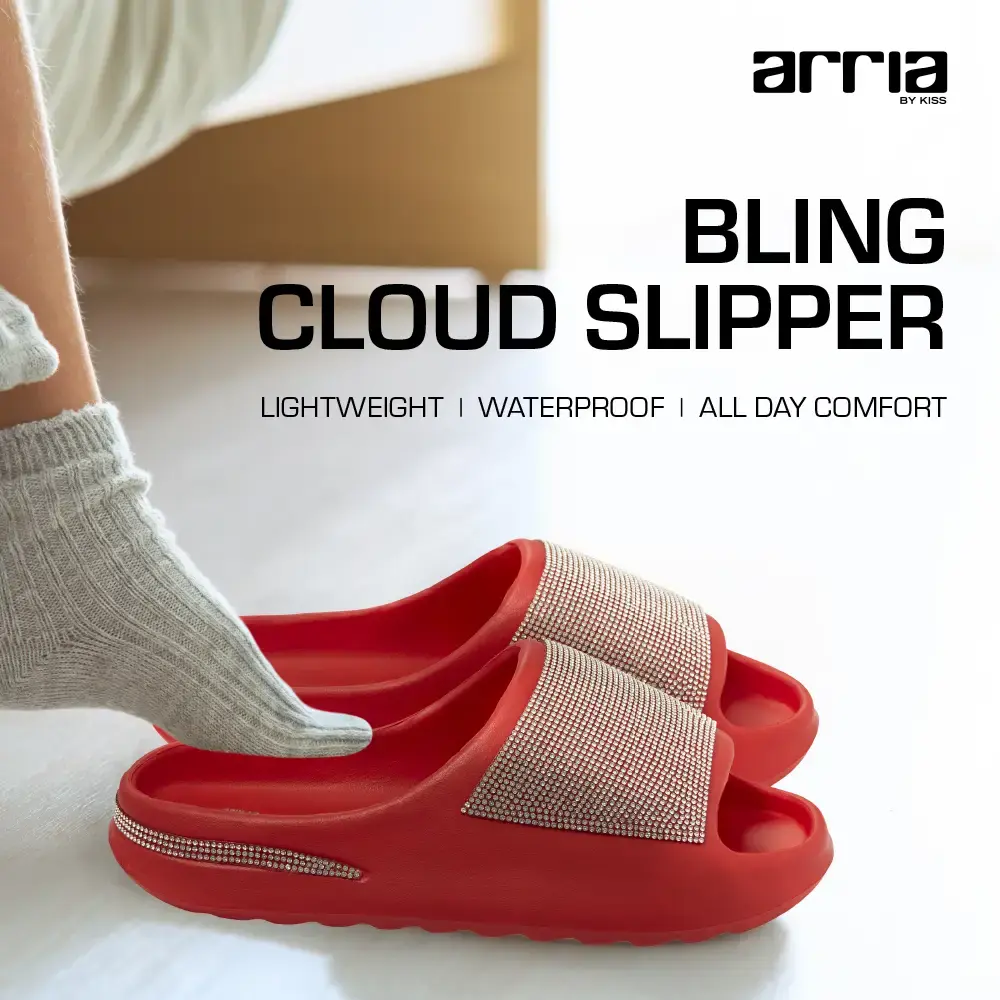 Arria Rhinestone Glitter Cloud Slippers – Open Toe Slides for Women & Men - Image 24