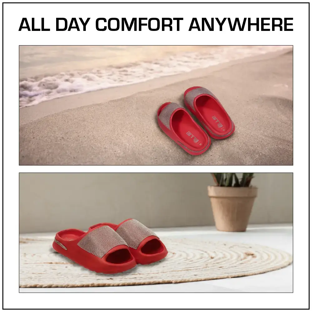 Arria Rhinestone Glitter Cloud Slippers – Open Toe Slides for Women & Men - Image 70