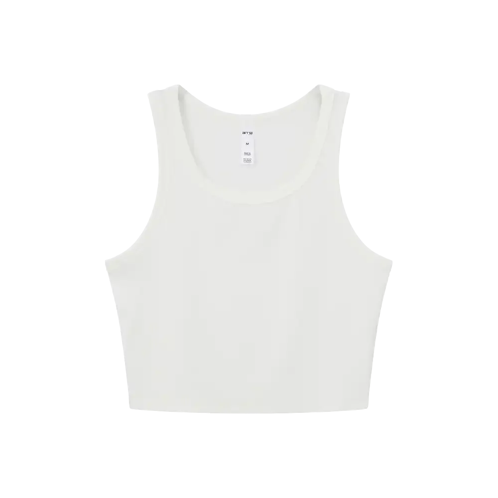 Arria Ribbed Crop Tank Top – Women’s Soft Slim Fit Scoop Neck Sleeveless Shirt - Image 12