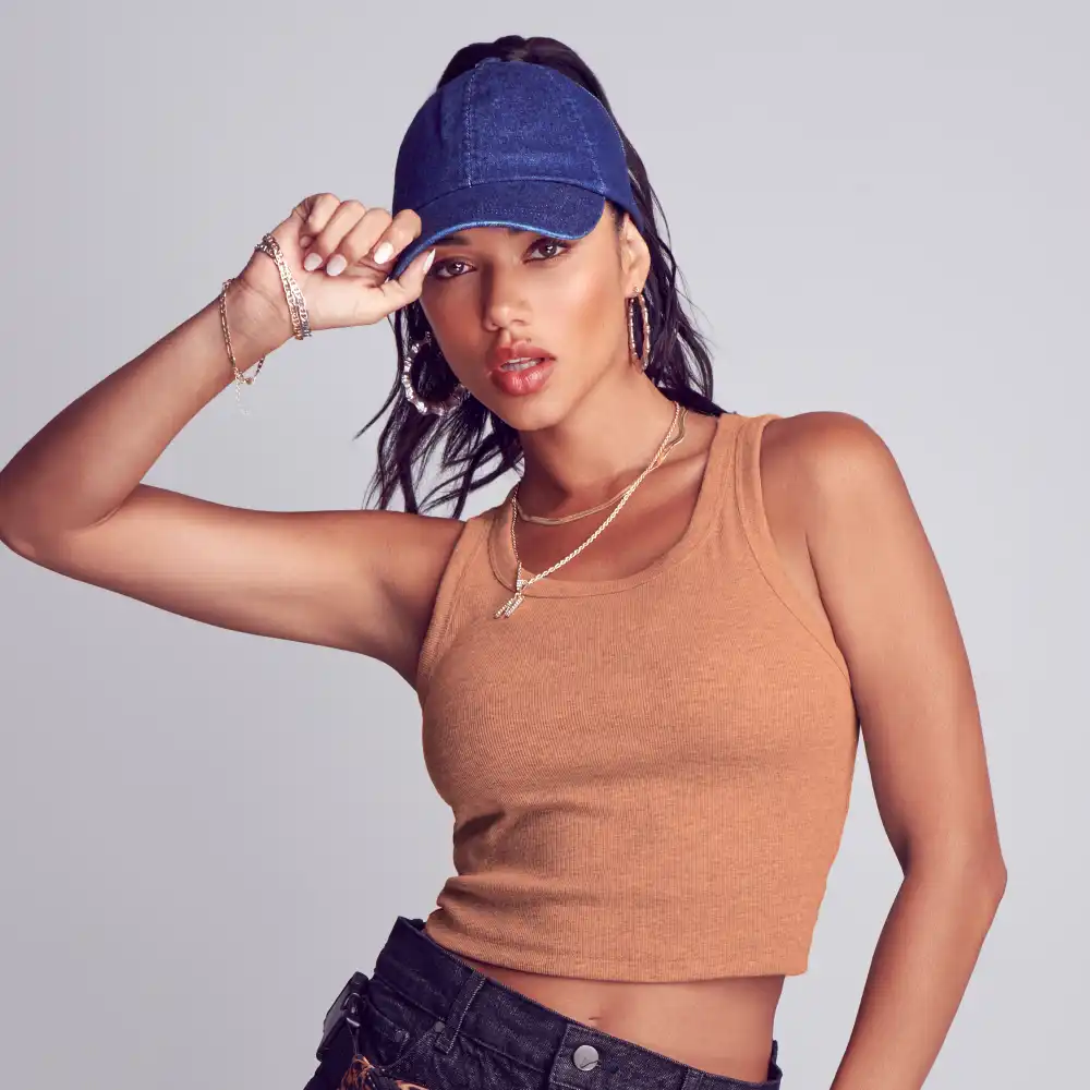 Arria Ribbed Crop Tank Top – Women’s Soft Slim Fit Scoop Neck Sleeveless Shirt - Image 15
