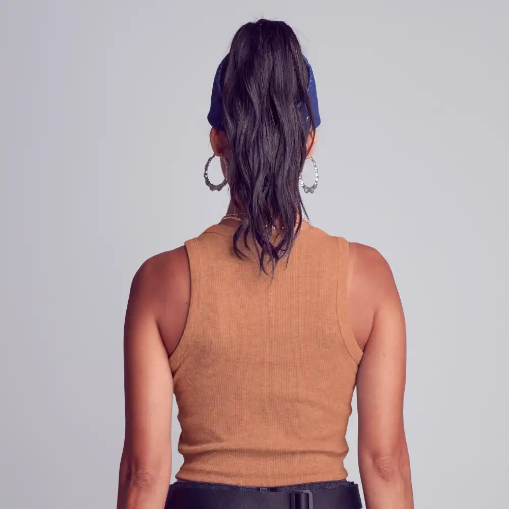 Arria Ribbed Crop Tank Top – Women’s Soft Slim Fit Scoop Neck Sleeveless Shirt - Image 16