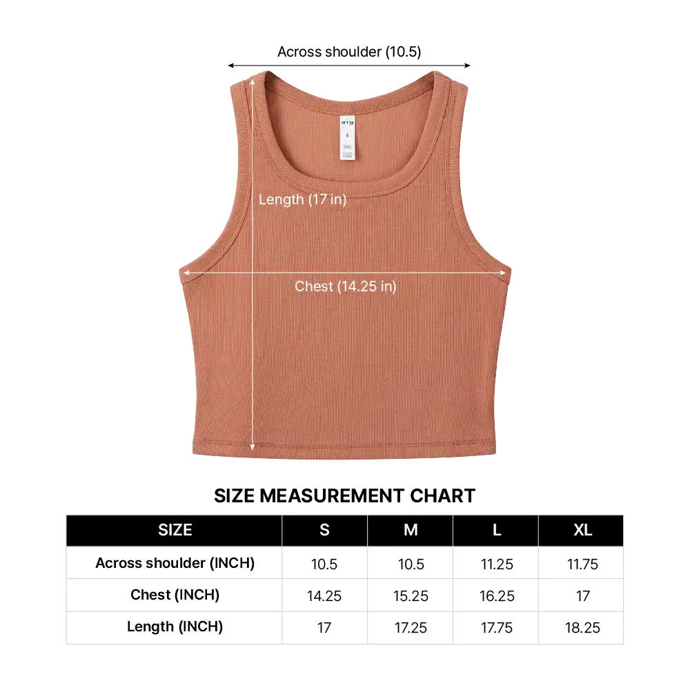 Arria Ribbed Crop Tank Top – Women’s Soft Slim Fit Scoop Neck Sleeveless Shirt - Image 17