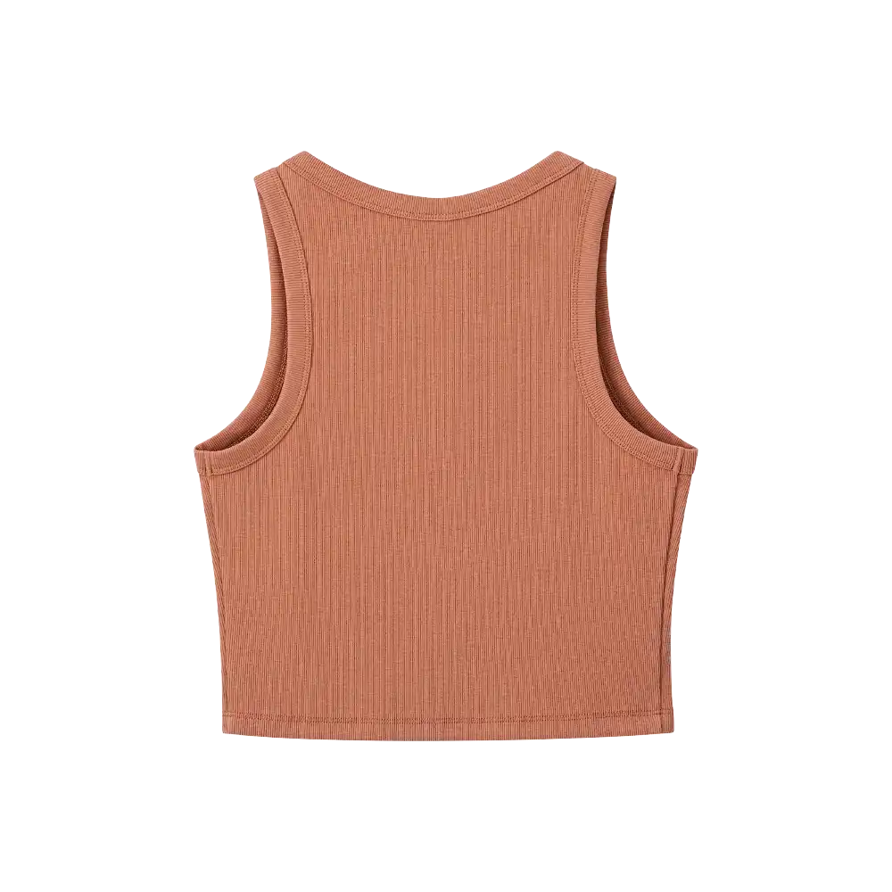 Arria Ribbed Crop Tank Top – Women’s Soft Slim Fit Scoop Neck Sleeveless Shirt - Image 19