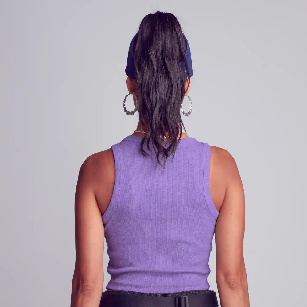 Arria Ribbed Crop Tank Top – Women’s Soft Slim Fit Scoop Neck Sleeveless Shirt - Image 22