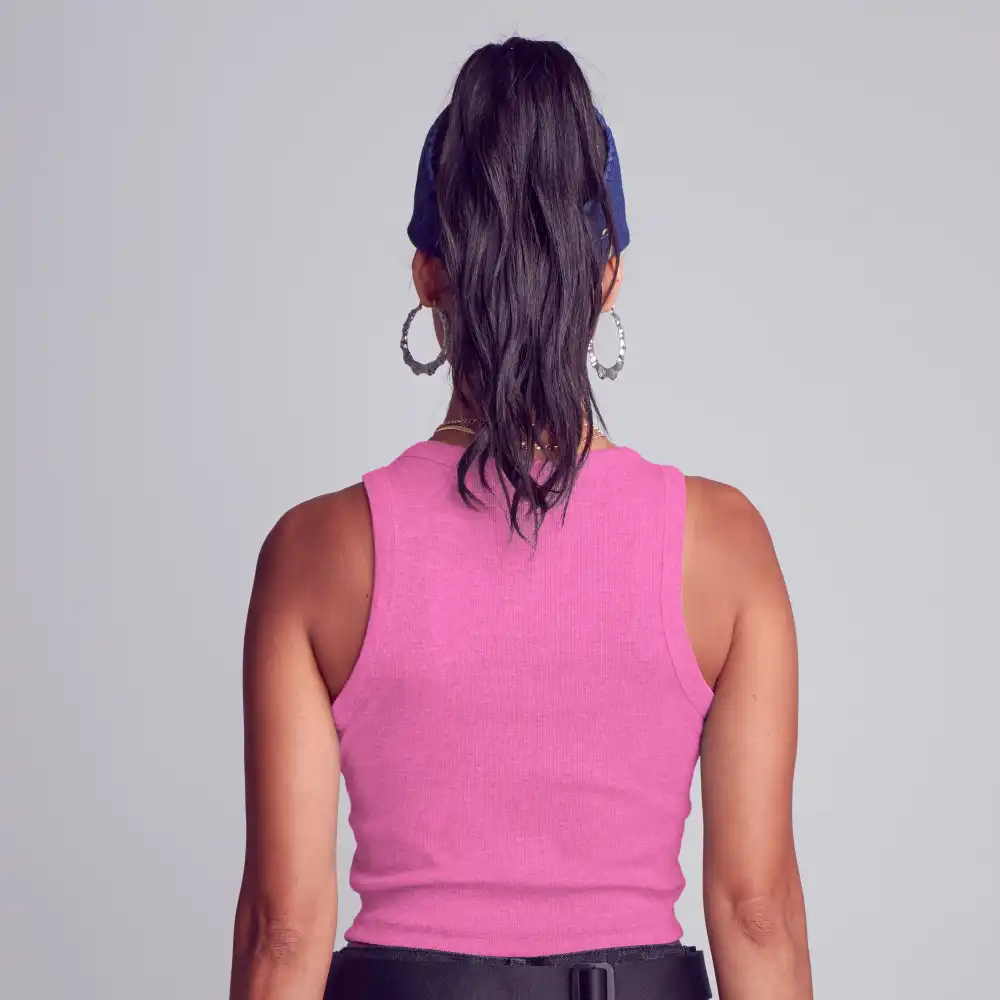 Arria Ribbed Crop Tank Top – Women’s Soft Slim Fit Scoop Neck Sleeveless Shirt - Image 28