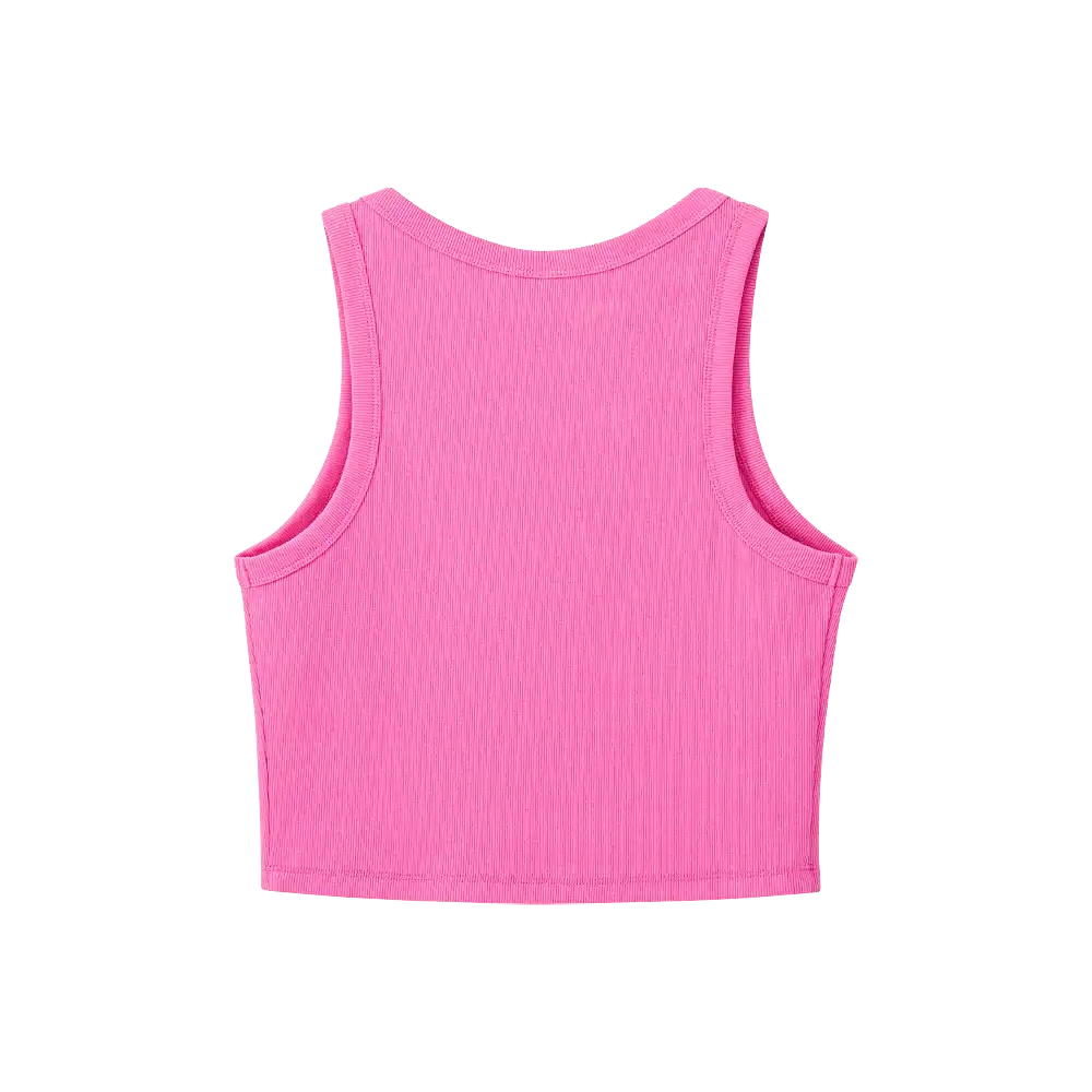Arria Ribbed Crop Tank Top – Women’s Soft Slim Fit Scoop Neck Sleeveless Shirt - Image 31