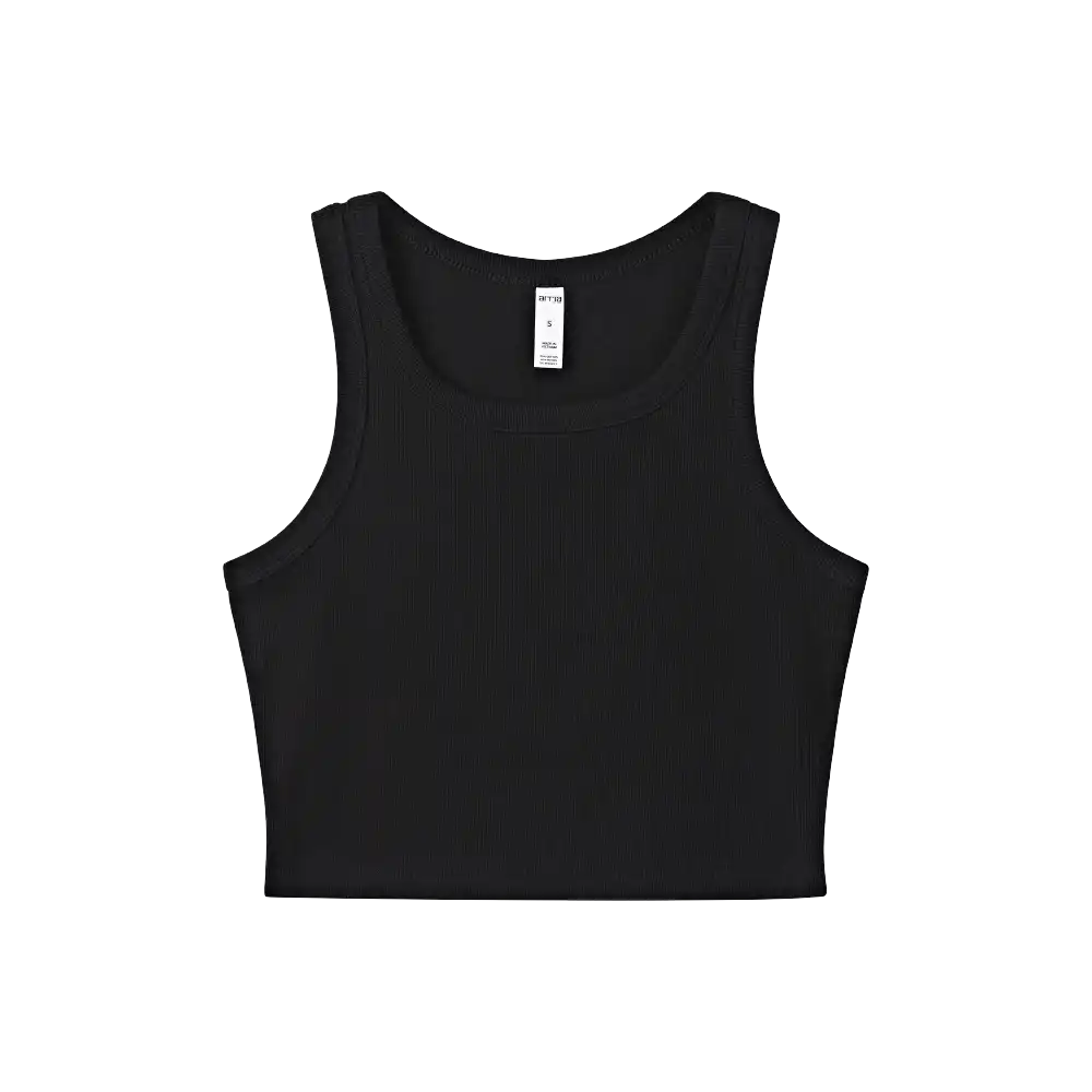 Arria Ribbed Crop Tank Top – Women’s Soft Slim Fit Scoop Neck Sleeveless Shirt - Image 6