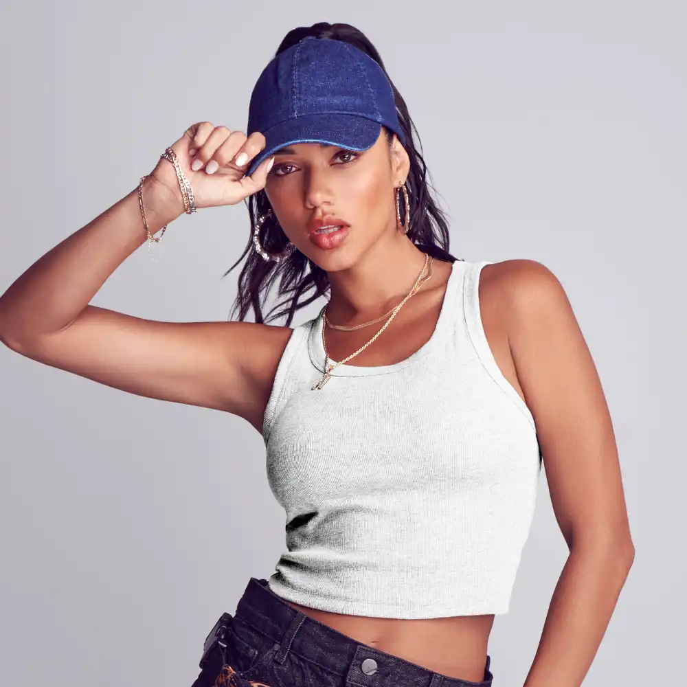 Arria Ribbed Crop Tank Top – Women’s Soft Slim Fit Scoop Neck Sleeveless Shirt - Image 9