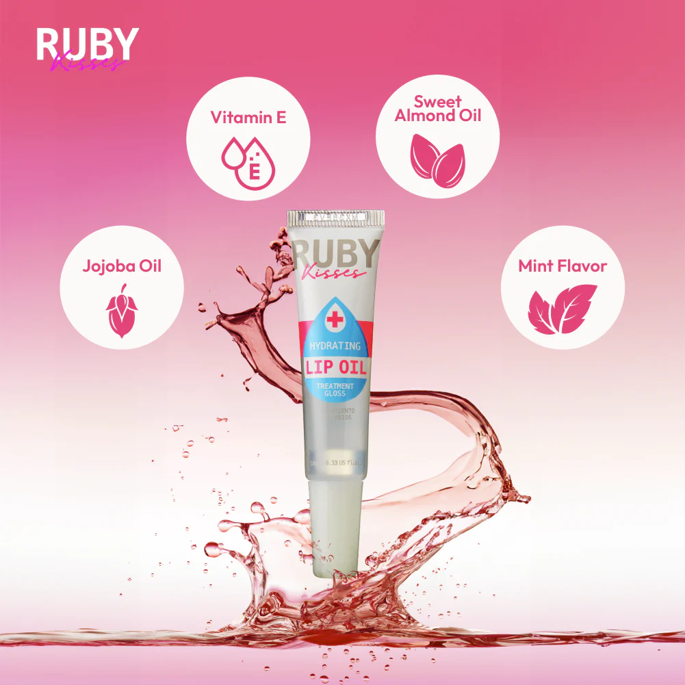 Ruby Kisses Moisturizing & Healing Hydrating Clear Lip Oil Treatment Multipack - Image 9