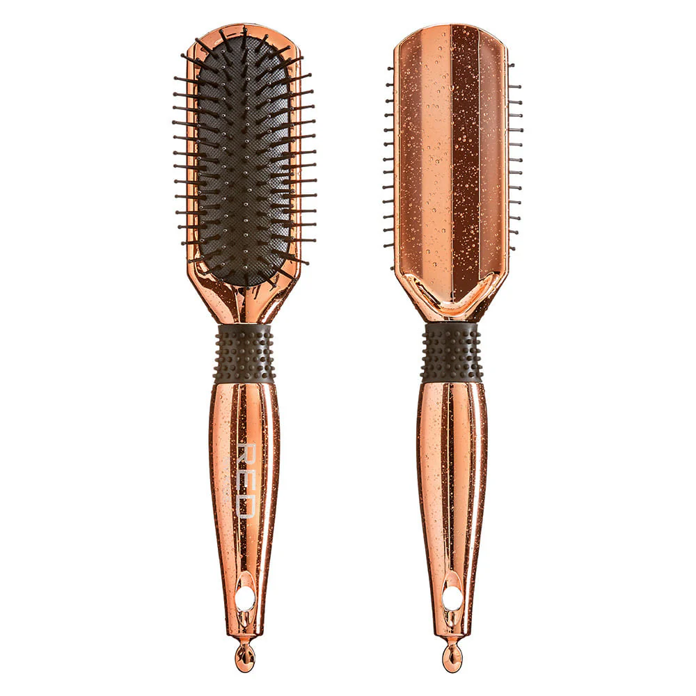 RED by KISS Rose Gold Chrome Paddle Brush Small Cushion - Image 2