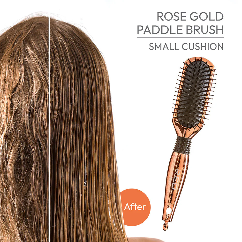 RED by KISS Rose Gold Chrome Paddle Brush Small Cushion - Image 4