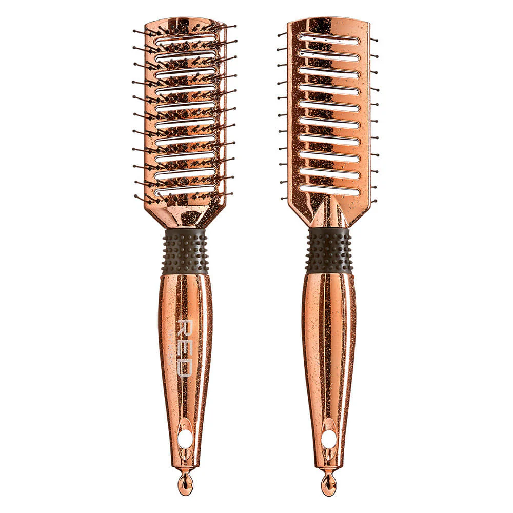RED by KISS Rose Gold Chrome Paddle Brush Vent - Image 2