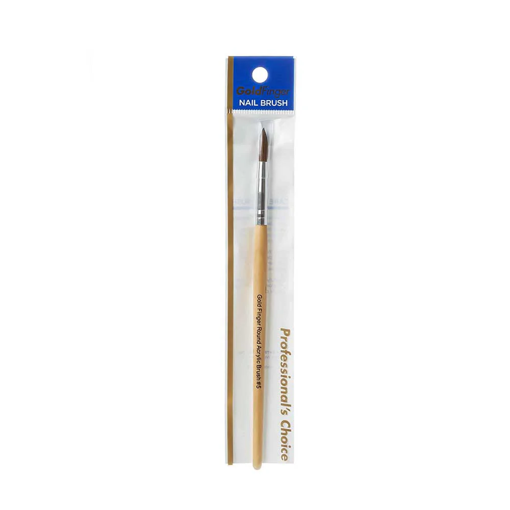Gold Finger Round Acrylic Brush - Image 4