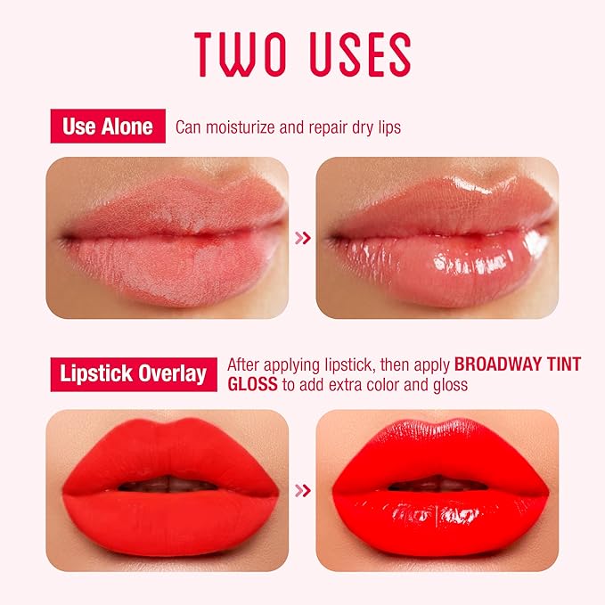Ruby Kisses Broadway Lip Gloss Vita-Lip Clear Lip Gloss, Moisturizing, Soothing, Super Glossy with Vitamin Oil (Watermelon 3pcs & Grape 3pcs) - Image 4