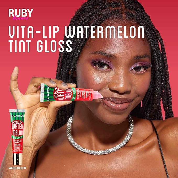Ruby Kisses Broadway Lip Gloss Vita-Lip Clear Lip Gloss, Moisturizing, Soothing, Super Glossy with Vitamin Oil (Watermelon 3pcs & Grape 3pcs) - Image 6
