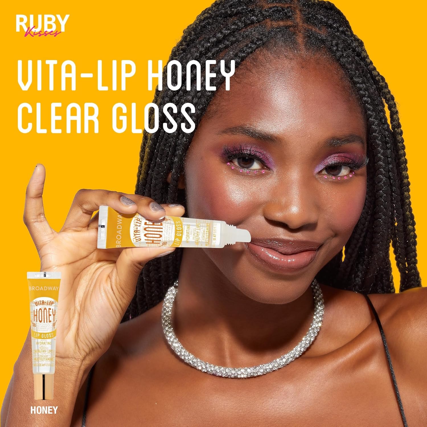 Ruby Kisses Broadway Vita-Lip Clear Lip Gloss, Ultra-Hydrating & Soothing Formula with Vitamins, High-Shine Non-Sticky Finish Lip Balm with Mint, Rosehip, Coconut, Mango, Argan, Honey, Shea (10 Pack) - Image 10