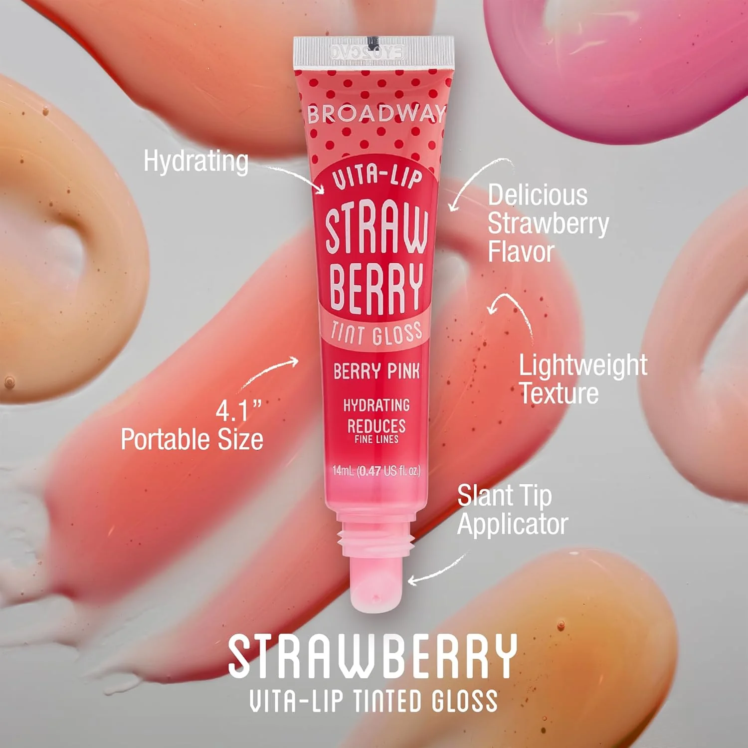 Ruby Kisses Broadway Vita-Lip Tinted Lip Gloss Ultra-Hydrating, Nourishing, Soothing Formula with Vitamins, High-Shine Non-Sticky Lip Balm with Rosehip+Coconut Oil, Pink, Red & Brown Shades (9 Pack) - Image 2