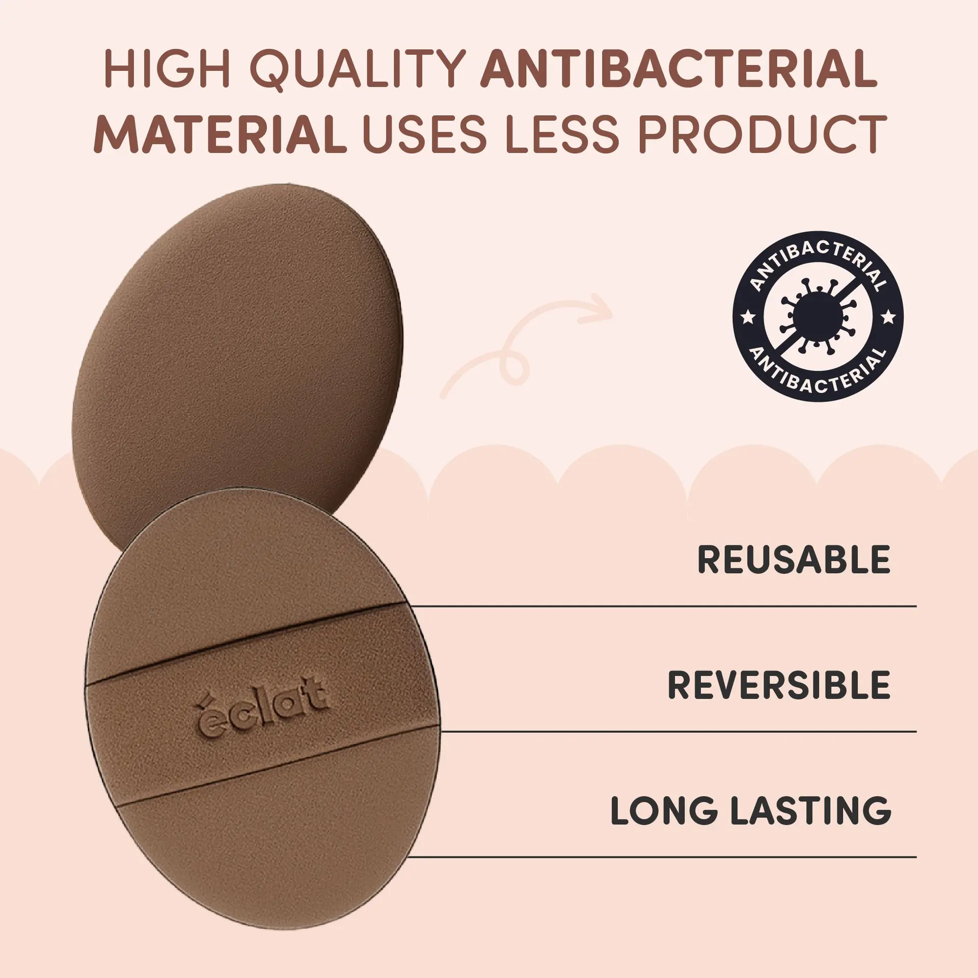 éclat Rubycell Oval Cushion Puff Set 2pcs – Latex Free Foundation & Finger Puffs - Image 13