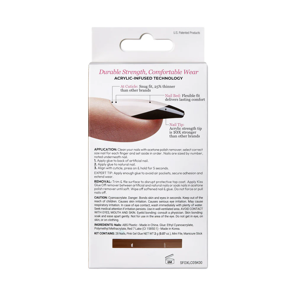 KISS Salon Acrylic French Nails - Lavender - Image 7