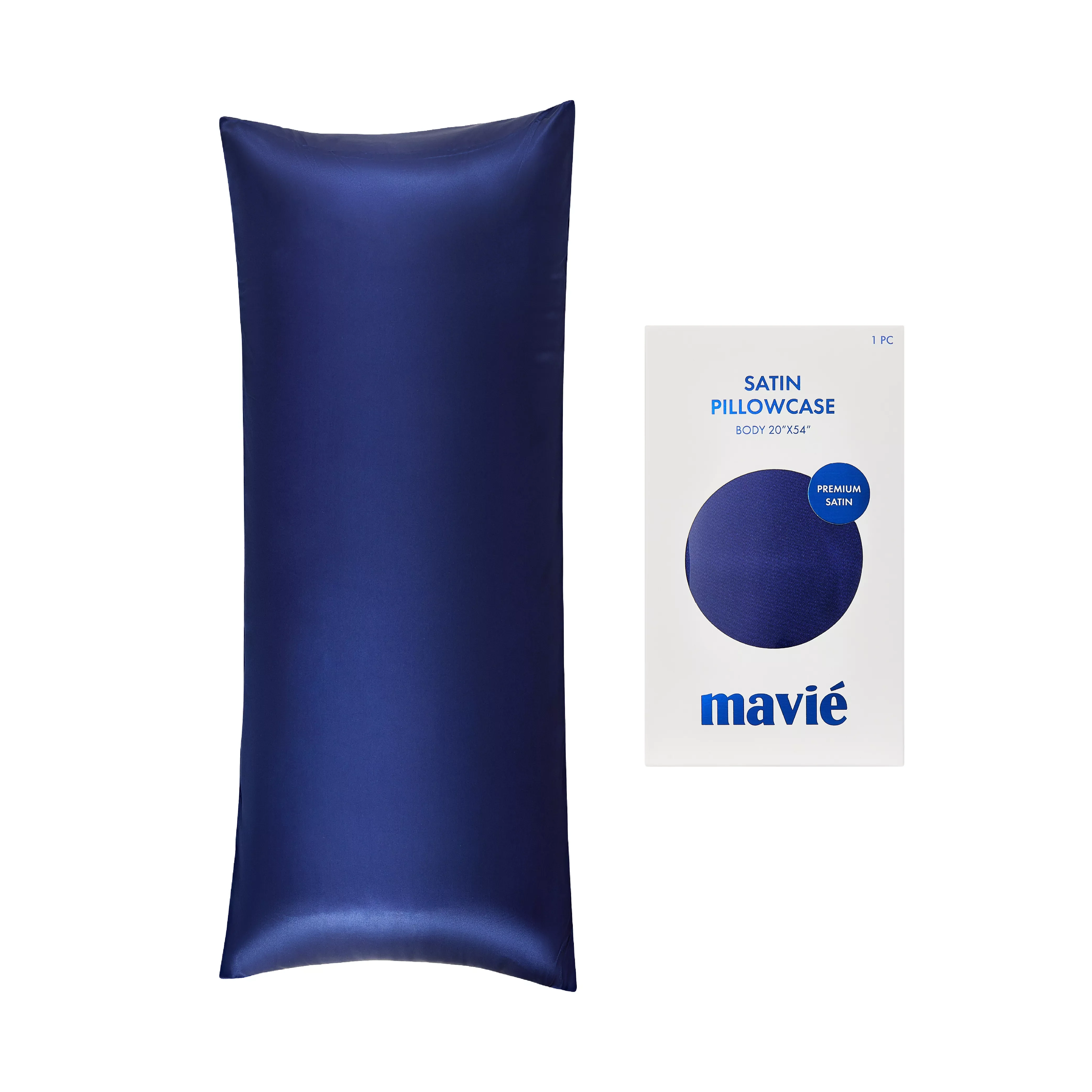 MAVIE Satin Body Pillowcase 20" x 54" - Silky Soft Long Pillow Cover with Envelope Closure - Image 108
