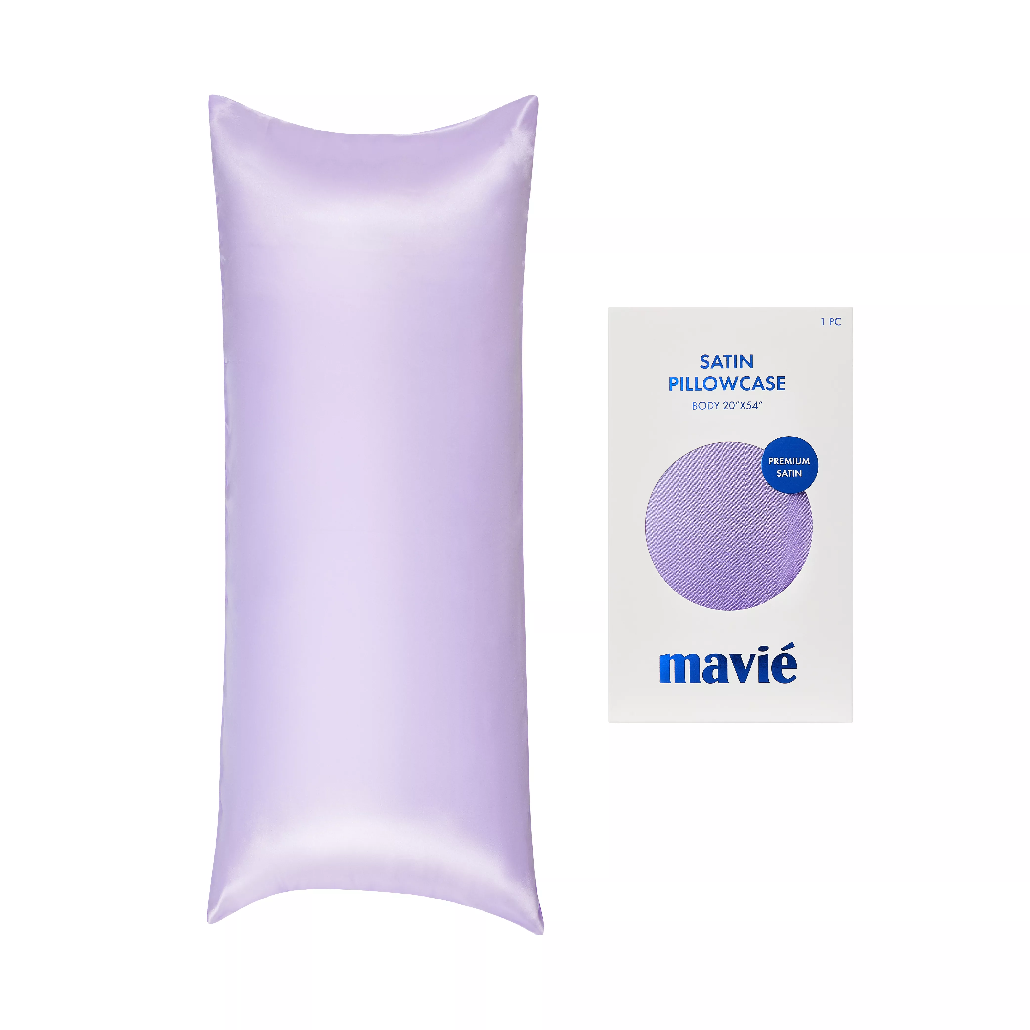MAVIE Satin Body Pillowcase 20" x 54" - Silky Soft Long Pillow Cover with Envelope Closure - Image 117