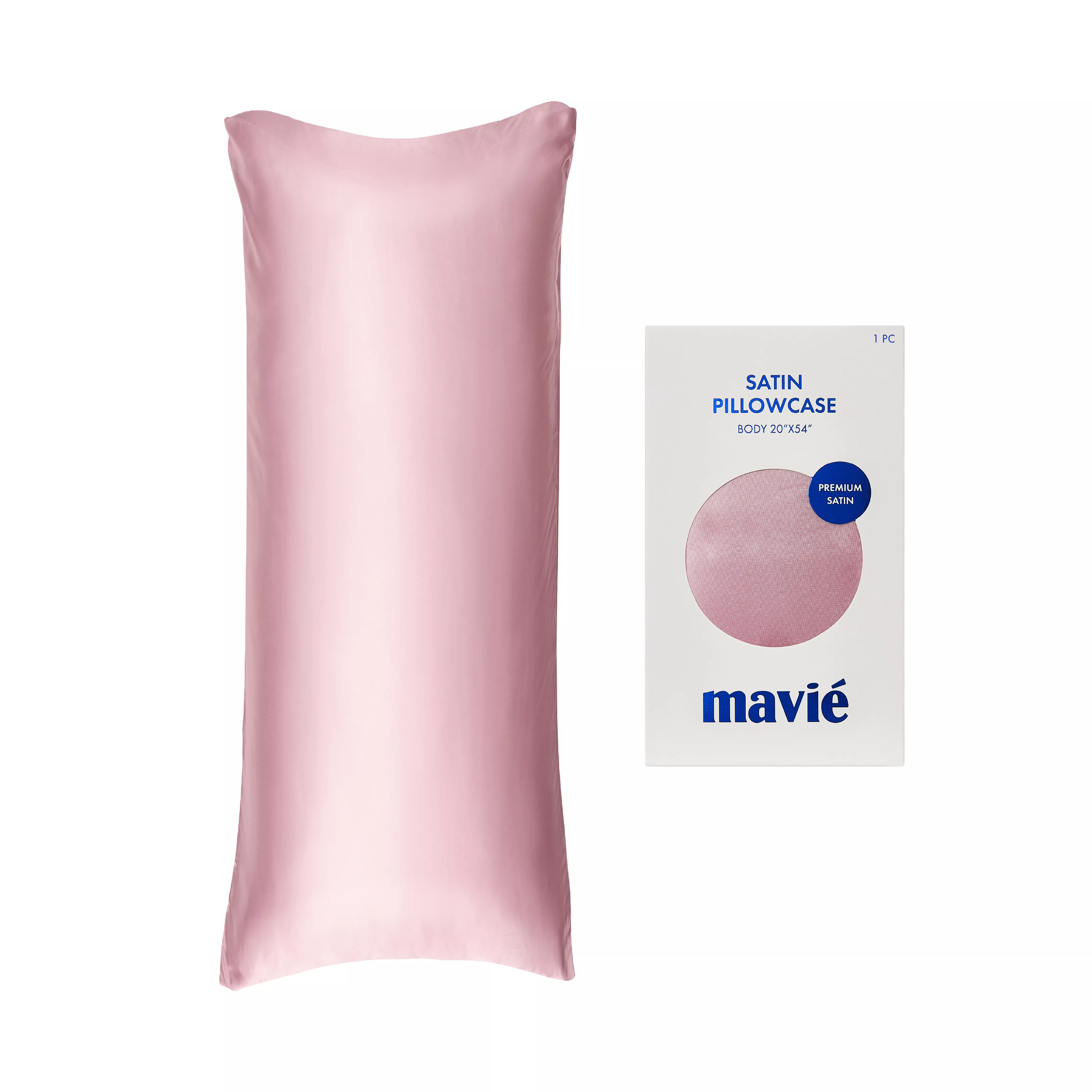 MAVIE Satin Body Pillowcase 20" x 54" - Silky Soft Long Pillow Cover with Envelope Closure - Image 38