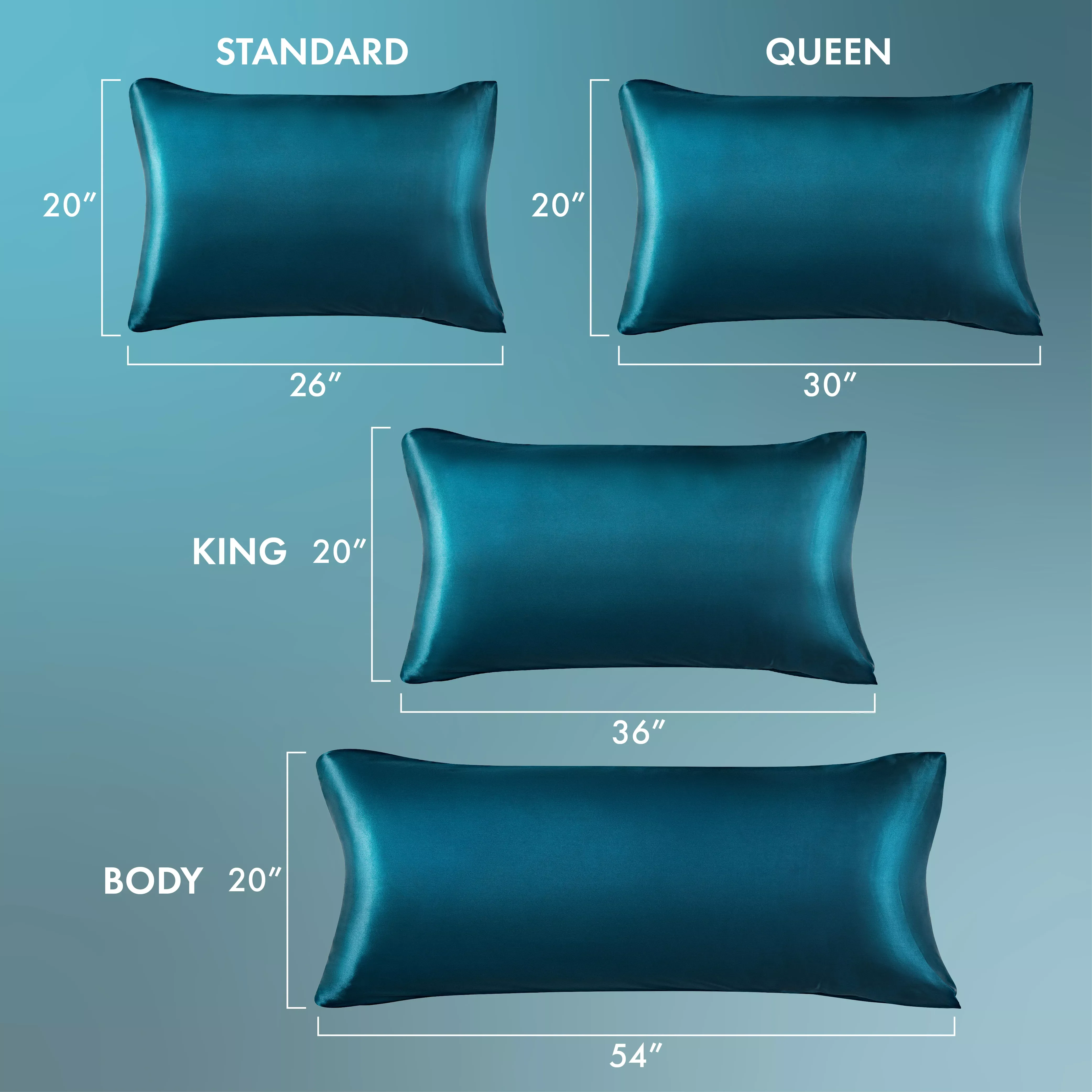 MAVIE Satin Body Pillowcase 20" x 54" - Silky Soft Long Pillow Cover with Envelope Closure - Image 57