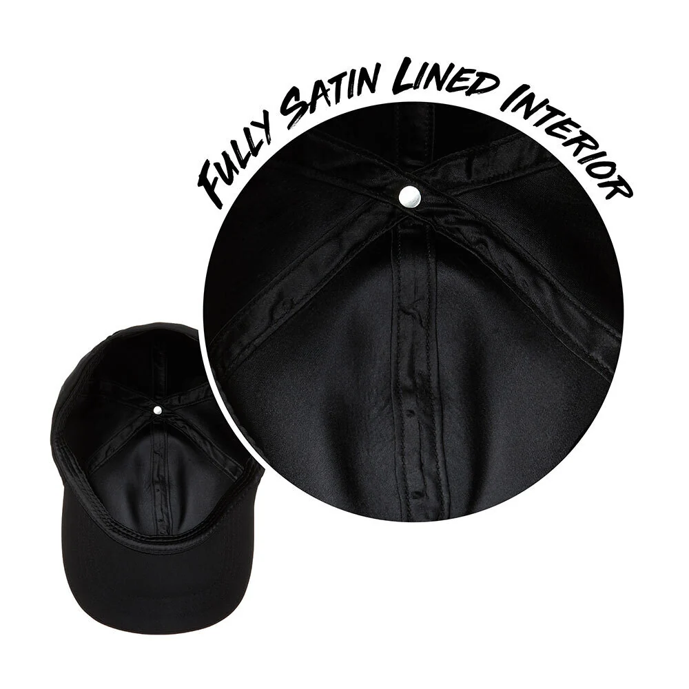 RED by KISS Satin Lined Baseball Cap - Black - Image 3