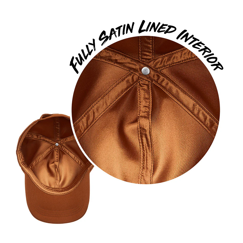 RED by KISS Satin Lined Baseball Cap - Brown - Image 3