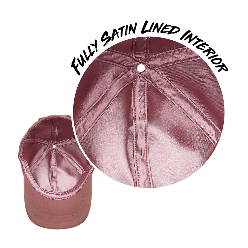 RED by KISS Satin Lined Baseball Cap - Indian Pink - Image 3