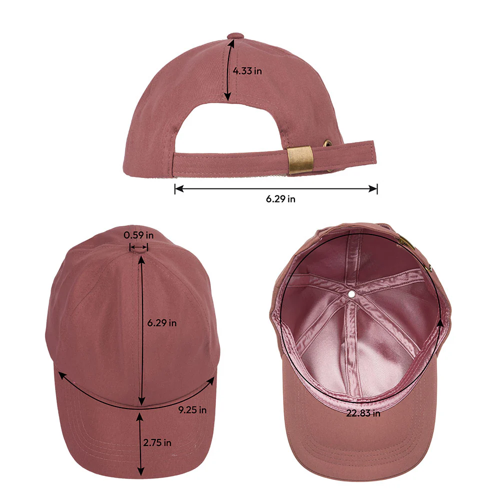 RED by KISS Satin Lined Baseball Cap - Indian Pink - Image 4