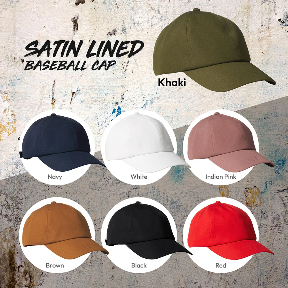 RED by KISS Satin Lined Baseball Cap - Khaki - Image 5