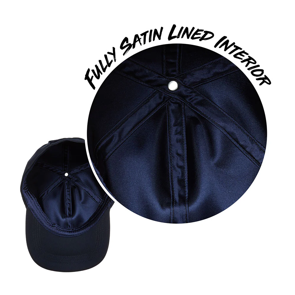 RED by KISS Satin Lined Baseball Cap - Navy - Image 3