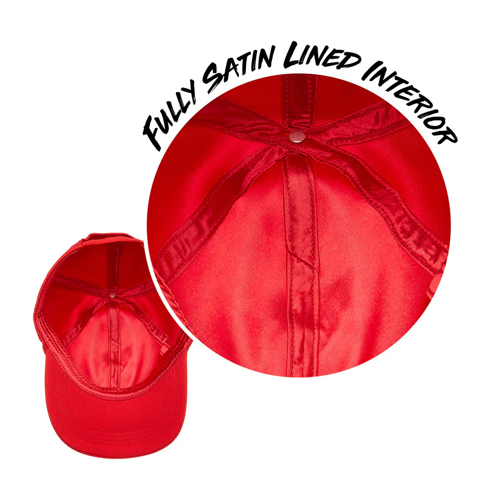 RED by KISS Satin Lined Baseball Cap - Red - Image 4