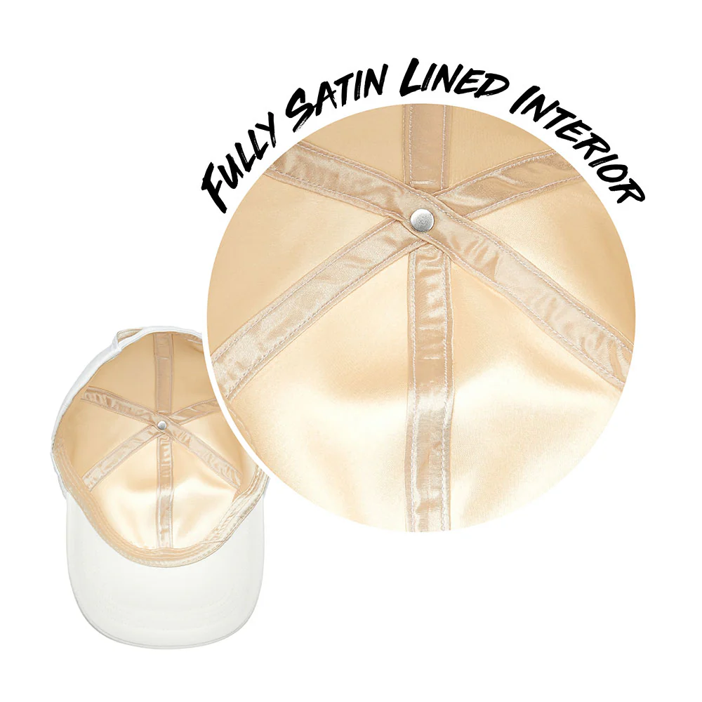 RED by KISS Satin Lined Baseball Cap - White - Image 3